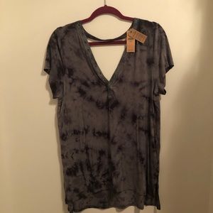 Tie dye high low shirt